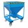 Bauer Silobehälter 0,37 m³ Rollbar mit Einfahrtaschen ohne Schiebeverschluss  - Stahl - lackiert - RAL 5012 Lichtblau