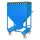 Bauer Silobehälter 0,6 m³ Rollbar mit Einfahrtaschen ohne Schiebeverschluss  - Stahl - lackiert - RAL 5012 Lichtblau