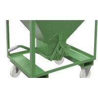 Bauer Silobehälter 0,6 m³ Rollbar mit Einfahrtaschen ohne Schiebeverschluss  - Stahl - lackiert - RAL 7005 Mausgrau