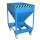 Bauer Silobehälter 0,37 m³ Rollbar mit Einfahrtaschen mit Schiebeverschluss  - Stahl - lackiert - RAL 5012 Lichtblau
