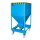 Bauer Silobehälter 0,6 m³ Rollbar mit Einfahrtaschen mit Schiebeverschluss  - Stahl - lackiert - RAL 5012 Lichtblau