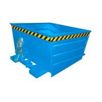 Bauer Kippbehälter mit Hebelverschluss 0,8 m³ - max. 1000 kg - Stahl - lackiert - RAL 5012 Lichtblau