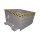 Bauer Kippbehälter mit Hebelverschluss 0,8 m³ - max. 1000 kg - Stahl - lackiert - RAL 7005 Mausgrau