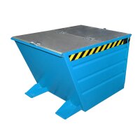 Bauer Kippbehälter mit Hebelverschluss 0,55 m³ - max. 750 kg - Stahl - lackiert - RAL 5012 Lichtblau