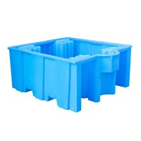 Bauer IBC Auffangwanne aus Polyethylen (PE) - für 1 x IBC Container - Beständigkeit gegen Säuren - Laugen u.s.w. - Ausführung mit Auflageflächen