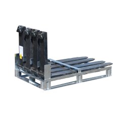 Bauer Gabelzinkenpalette (4 Gabelzinken) zum Lagern und Handling - allseitige Aufnahme  - feuerverzinkt