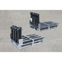 Bauer Gabelzinkenpalette (4 Gabelzinken) zum Lagern und Handling - allseitige Aufnahme  - feuerverzinkt