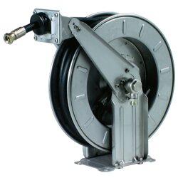 Automatischer Schlauchaufroller - Edelstahl - 12 Meter - Innen Ø 10 mm - für Druckluft und Wasser