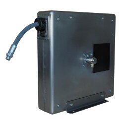 Automatischer Schlauchaufroller - Edelstahl - Dampfschlauch - 8 Meter - Innen Ø 12 mm - mit SCS kontrolierte Aufrolltechnik - für Hydraulik und AdBlue®