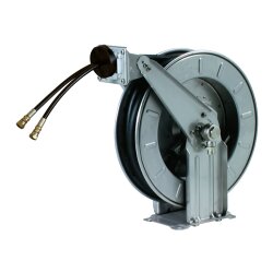 Automatischer Schlauchaufroller - HD Doppelschlauch - 10 Meter - Innen Ø 10 mm/10 - mit SCS kontrollierte Aufrolltechnik - für Hydraulik und AdBlue®