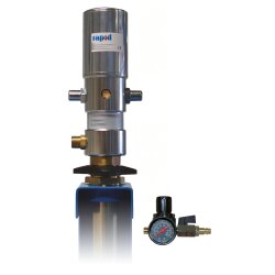 Pneumatische Ölpumpe - eichfähig - 3 : 1  Übersetzung- kurz - bis max. 8 bar - 10 Ltr./min.