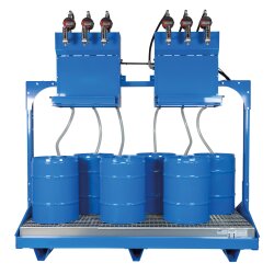 Ölabgabeset - Geräteträger - pneumatische Pumpe - für 2 x 60 Ltr. Fässer