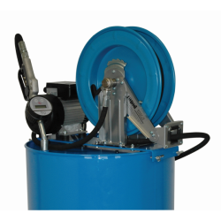 Getriebeölabgabeset - stationär - elektrische Pumpe - Förderleistung max 7 Ltr./min. - Schlauchaufroller mit 10 Meter Schlauch