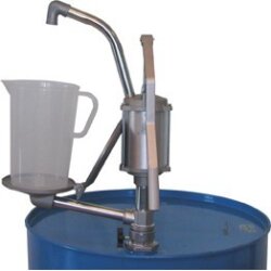 Handhebel Kolbenpumpe - ca. 0,5 Ltr./Hub - für Öl, Diesel & dünne Schmieröle