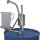 Handhebel Kolbenpumpe - ca. 0,5 Ltr./Hub - für Öl, Diesel & dünne Schmieröle