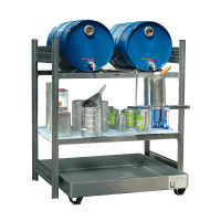 Fassregal mit Bodenwanne für 2 x 60 Liter...