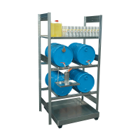 Fassregal mit Bodenwanne für 4 x 60 Liter...
