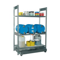 Fassregal mit Bodenwanne für 3 x 60 Liter...