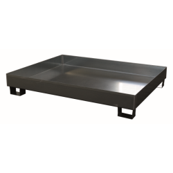 Auffangwanne für 2 x 200 Liter Fässer - 210 Liter - 800 x 1200 x 350 mm (LxBxH) - ohne Gitterrost und Füßen