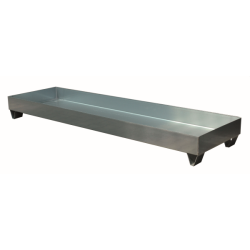 Auffangwanne für 3 x 200 Liter Fässer - 230 Liter - 1800 x 800 x 260 mm (LxBxH) - ohne Gitterrost -  mit Füße
