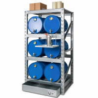 Abfüllplatz mit Auffangwanne für 6x 60 Liter
