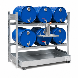 Erweiterungsabfüllplatz für 6 x 60 Liter Fässer
