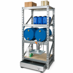Erweiterungsabfüllplatz für 2 x 60 Liter Fässer - 2 Holzregalböden