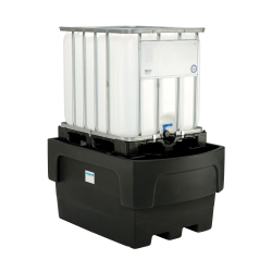 Auffangwanne - aus PE - für 1 IBC Container - inkl. Abfüllvorsatz - 1100 Liter Wannenvolumen