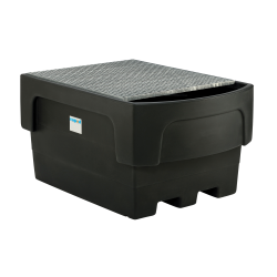 Auffangwanne - aus PE für 1 IBC Container - mit Gitterrost - 1100 Liter Wannenvolumen