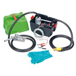 Dieselpumpe als Set - 12Volt - 260 Watt - 2 m Saugschlauch - 4 m Tankschlauch - manuelle Zapfpistole - mit Dieselfilter und Tankhandschuhen