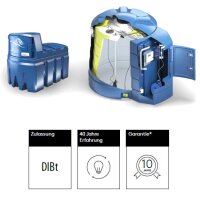 5000 Liter BlueMaster - AdBlue&reg; - Harnstoff - AUS32 Tankanlage mit MID-Panel&reg; PRO 10 Lumatic - Vorgeeicht