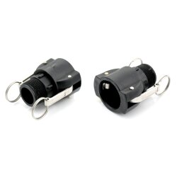 IBC Camlock Dose - 1" auf 1" BSP Außengewinde - Polypropylen