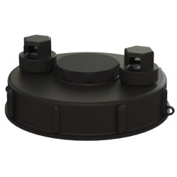 IBC Deckel - 150 mm - schwarz - mit Überdruckventil - Fast Fill
