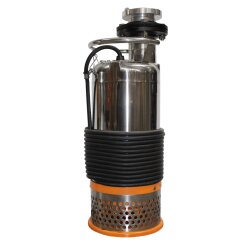 Schmutzwassertauchpumpe 230V - 300 l/min - 1,6 bar - 2" IG - Edelstahl-Antriebswelle
