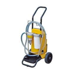 Mobiles zweistufiges Filtergerät - Für Diesel/Öl -  25 l/min - 3 bar - 1400 U/min. - Ausgießrohr