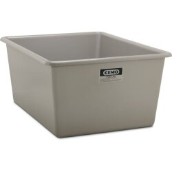 1166 - CEMO 1500l GFK-Rechteckbehälter - Korrosionsbeständig - stapelbar - grau
