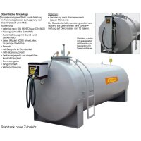 7378 - CEMO 10000l Stahltank - Ø 160 cm - für Diesel und RME - doppelwandig - ohne Zubehör