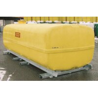8009 - CEMO 13500l GFK-Transportfass - Einfülldom ø 420 mm - kofferförmig - Stahlauflagekufen