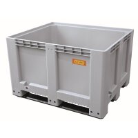 8085 - CEMO 610l PE-Logistikbox - stapelbar - grau - mit 3 Kufen
