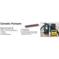 8162 - CEMO 230V Elektropumpe Cematic UM - f&uuml;r Diesel - 56 l/min - 4 m Bef&uuml;llschlauch