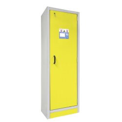 8701 - CEMO Sicherheitsschrank 6/20-FWF90 - unterfahrbar - 20l Bodenwanne - gelbe Türen