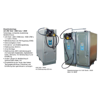 8823 - CEMO 4500l Dieseltankanlage (3x1500l) - 230V - 50l/min - 4 m Befüllschlauch