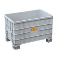 10158 - CEMO 300l PE-Logistikbox - stapelbar - grau - mit 4 F&uuml;&szlig;en