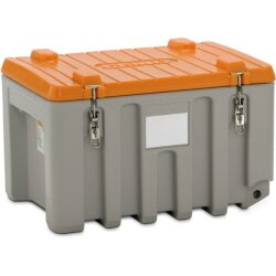 10330 - CEMO 150l CEMbox - Tragfähigkeit 100 kg - grau/orange - stapelbar - Etikettentasche