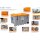 10330 - CEMO 150l CEMbox - Tragfähigkeit 100 kg - grau/orange - stapelbar - Etikettentasche