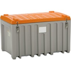 10334 - CEMO 400l CEMbox - Tragfähigkeit 250 kg - grau/orange - stapelbar - Etikettentasche