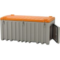 10336 - CEMO 750l CEMbox - Tragfähigkeit 400 kg - grau/orange - stapelbar - mit Seitentür