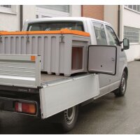 10336 - CEMO 750l CEMbox - Tragfähigkeit 400 kg - grau/orange - stapelbar - mit Seitentür