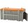 10338 - CEMO 750l CEMbox - Tragfähigkeit 200 kg - grau/orange - kranbar - mit Seitentür