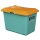 10573 - CEMO 100l Streugutbehälter - ohne Entnahmeöffnung u. Staplertaschen - grün/orange